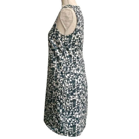 Peserico Shift Dress IT 42 US 6 Gray-Green White Abstract Print Cotton Blend - Picture 8 of 14
